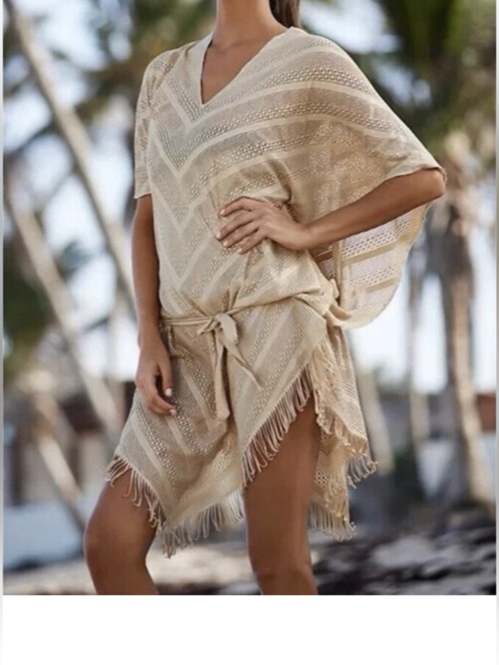PQ Swim tan coverup dress size OS One Size
